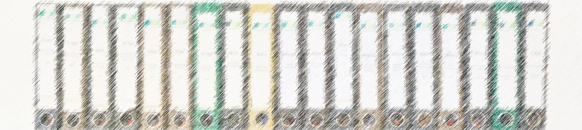 Künstlerische Darstellung von Aktenordnern